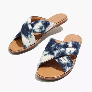 Madewell Pearl Ivory Multi The Skyler Slide Sandal